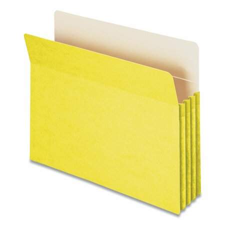 SMEAD Pocket File, 3-1/2" Expansion, Yellow, PK10 73233